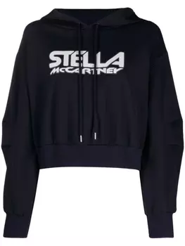 Stella McCartney худи с логотипом, синий
