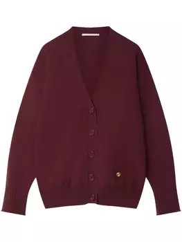 Stella McCartney кардиган Iconics тонкой вязки, красный