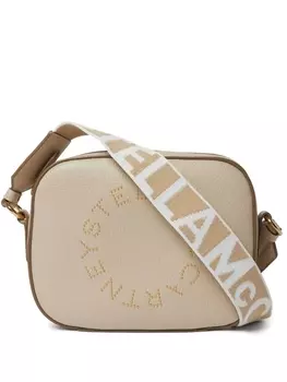 Stella McCartney каркасная сумка Stella Logo размера мини, нейтральный цвет