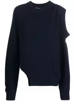 Stella McCartney кашемировый джемпер асимметричного кроя, синий