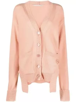 Stella McCartney кашемировый кардиган асимметричного кроя, розовый