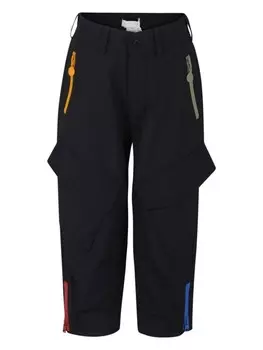 Stella McCartney Kids брюки карго с молниями, черный