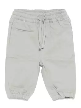 Stella McCartney Kids брюки с нашивкой-логотипом, серый