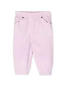 Stella McCartney Kids брюки с вышивкой, розовый