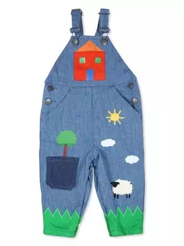 Stella McCartney Kids домашний графический комбинезон, синий