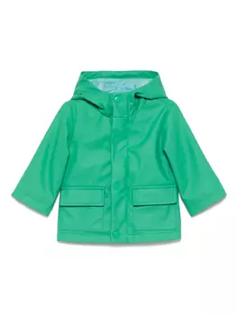 Stella McCartney Kids дождевик с капюшоном, зеленый