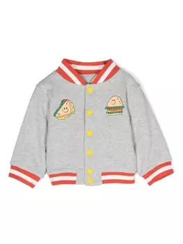 Stella McCartney Kids двусторонний бомбер Silly Sandwich, серый