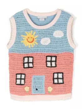 Stella McCartney Kids джемпер для фермерского двора, розовый