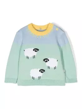 Stella McCartney Kids джемпер с принтом, зеленый