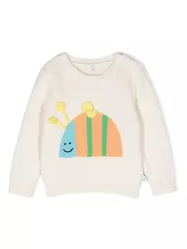 Stella McCartney Kids джемпер Striped Bumblebee, нейтральный цвет