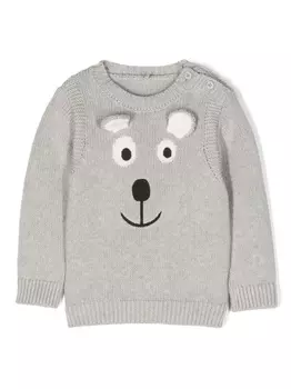 Stella McCartney Kids джемпер вязки интарсия, серый