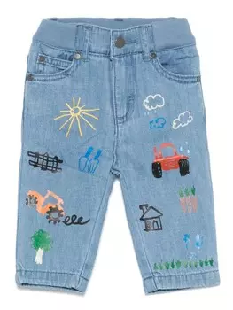 Stella McCartney Kids джинсы с иллюстрированным принтом, синий