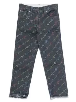 Stella McCartney Kids джинсы с логотипом, синий