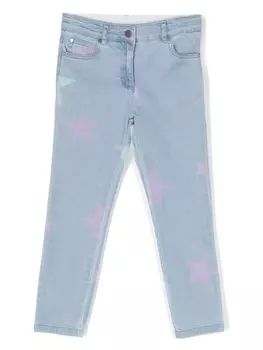 Stella McCartney Kids джинсы с принтом, синий