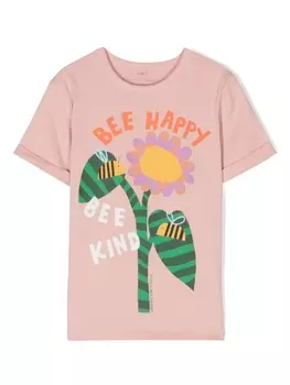Stella McCartney Kids футболка Bee Happy, розовый