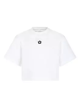 Stella McCartney Kids футболка из органического хлопка с логотипом, белый