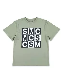 Stella McCartney Kids футболка с графическим логотипом, зеленый