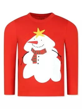 Stella McCartney Kids футболка с графическим принтом, красный