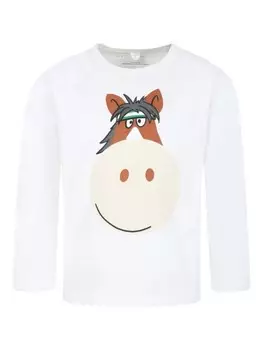 Stella McCartney Kids футболка с графическим принтом, белый