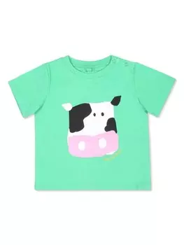 Stella McCartney Kids футболка с графическим принтом, зеленый