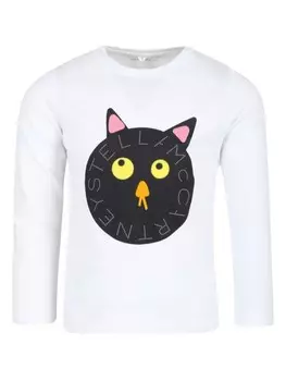 Stella McCartney Kids футболка с графическим принтом, белый