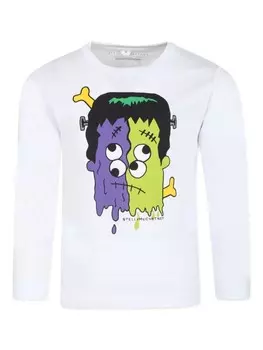 Stella McCartney Kids футболка с графическим принтом, белый