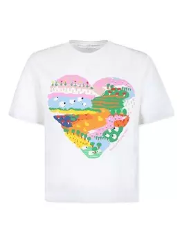 Stella McCartney Kids футболка с графическим принтом, белый