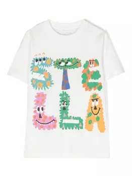 Stella McCartney Kids футболка с графичным принтом, белый