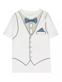 Stella McCartney Kids футболка с графичным принтом, белый