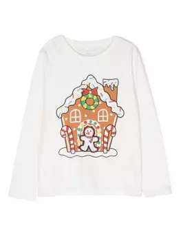 Stella McCartney Kids футболка с графичным принтом, белый
