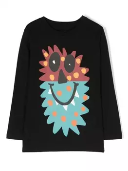 Stella McCartney Kids футболка с графичным принтом, черный