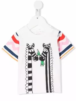 Stella McCartney Kids футболка с графичным принтом, белый