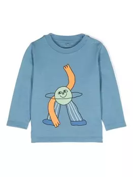 Stella McCartney Kids футболка с графичным принтом, синий