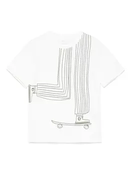 Stella McCartney Kids футболка с графичным принтом, белый