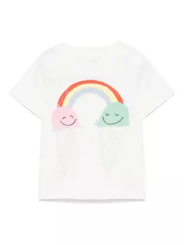 Stella McCartney Kids футболка с графичным принтом, белый