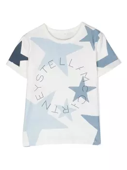 Stella McCartney Kids футболка с логотипом, белый
