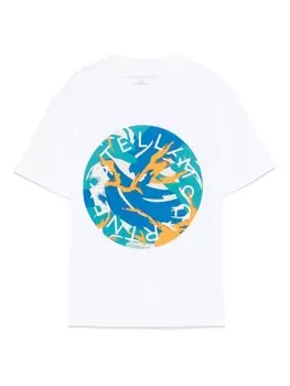 Stella McCartney Kids футболка с логотипом, белый