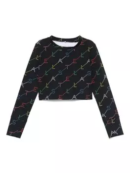 Stella McCartney Kids футболка с логотипом, черный