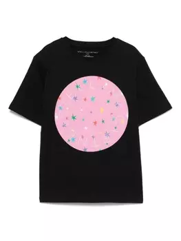 Stella McCartney Kids футболка с логотипом, черный