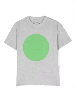 Stella McCartney Kids футболка с логотипом, серый