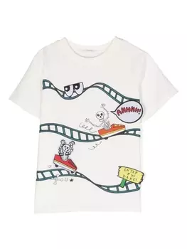 Stella McCartney Kids футболка с принтом, белый