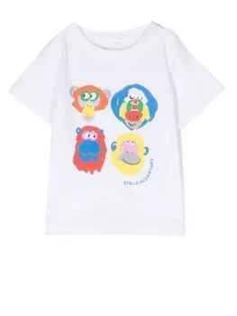 Stella McCartney Kids футболка с принтом, белый