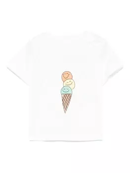 Stella McCartney Kids футболка с принтом, белый