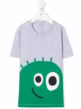 Stella McCartney Kids футболка с принтом, серый