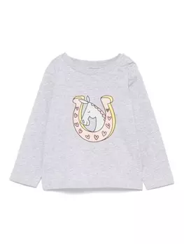 Stella McCartney Kids футболка с принтом, серый
