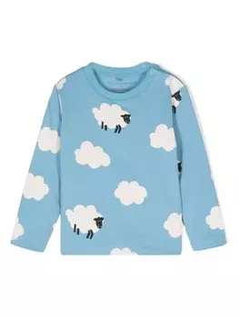Stella McCartney Kids футболка с принтом, синий