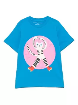 Stella McCartney Kids футболка с принтом, синий
