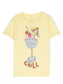 Stella McCartney Kids футболка с принтом, желтый