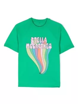 Stella McCartney Kids футболка с рисунком Стелла, зеленый