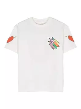 Stella McCartney Kids футболка Shooting Stars, белый